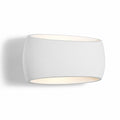 Corvo Up Down Paintable Wall Light Sconce — Plaster, White