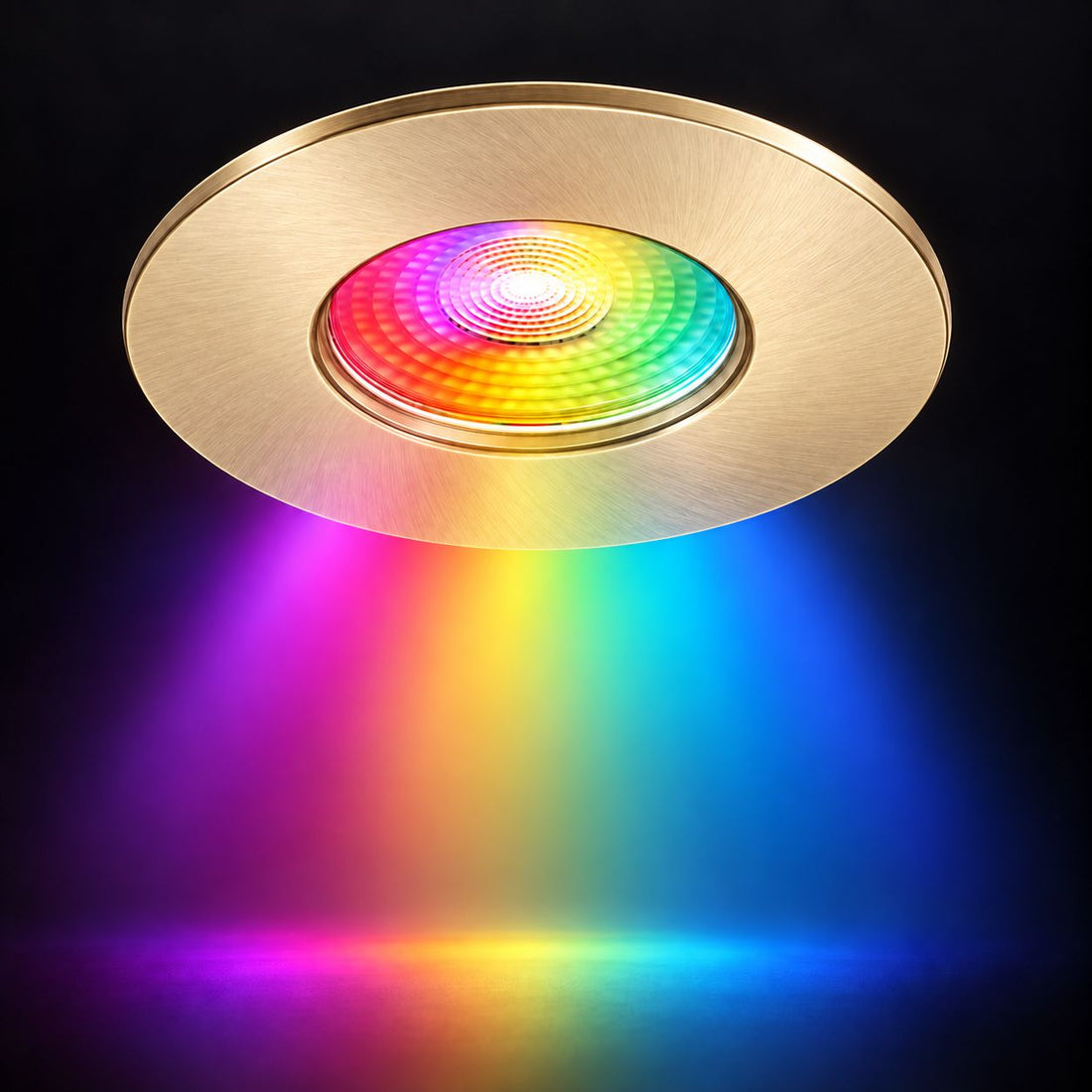 Creo Smart RGB Fire Rated Downlight — Antique Brass, IP65