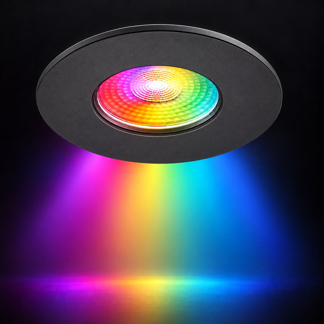 Creo Smart RGB Fire Rated Downlight — Matt Black, IP65