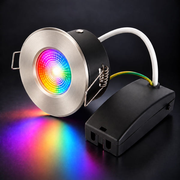 Creo Smart RGB Fire Rated Downlight — Satin Nickel, IP65