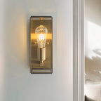 Varel Box Lantern Wall Light — Aged Brass
