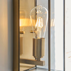 Varel Box Lantern Wall Light — Aged Brass