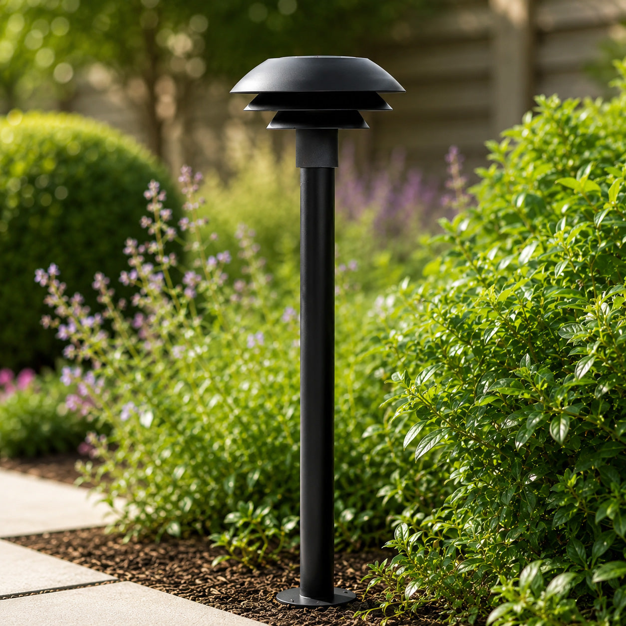 DL20 Outdoor Path Light — Matt Black, 80cm