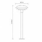 DL20 Outdoor Path Light — Matt Black, 80cm