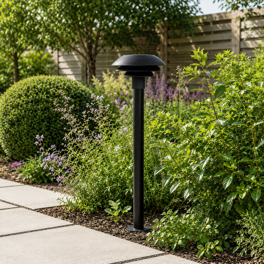 DL20 Outdoor Path Light — Matt Black, 80cm