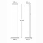 Dark Outdoor Path Light — Anthracite, 75cm, Motion Sensor