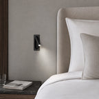 Defoe Recessed LED Wall Light — Black, Adjustable Reading Spot