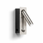 Defoe Recessed LED Wall Light — Nickel, Adjustable Reading Spot