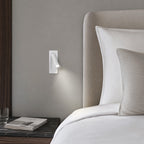 Defoe Recessed LED Wall Light — White, Adjustable Reading Spot
