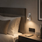 Defoe Recessed LED Wall Light — White, Adjustable Reading Spot