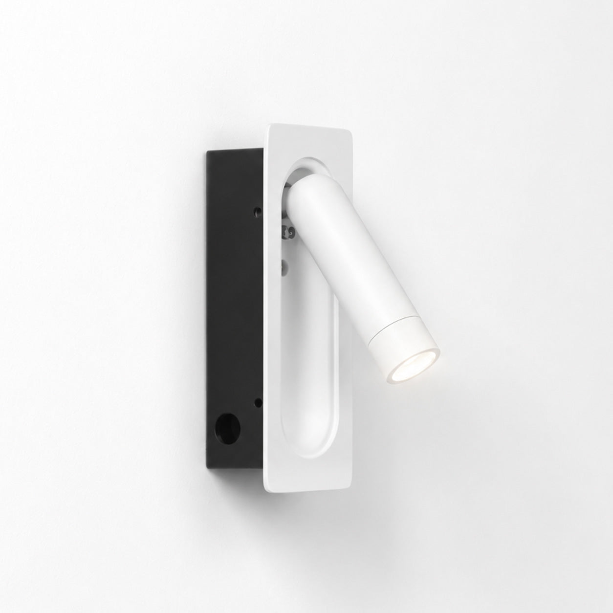 Defoe Recessed LED Wall Light — White, Adjustable Reading Spot