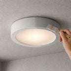 Gabriel Ceiling Light — Paintable White Plaster, Round 30cm