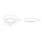Gabriel Ceiling Light — Paintable White Plaster, Round 30cm