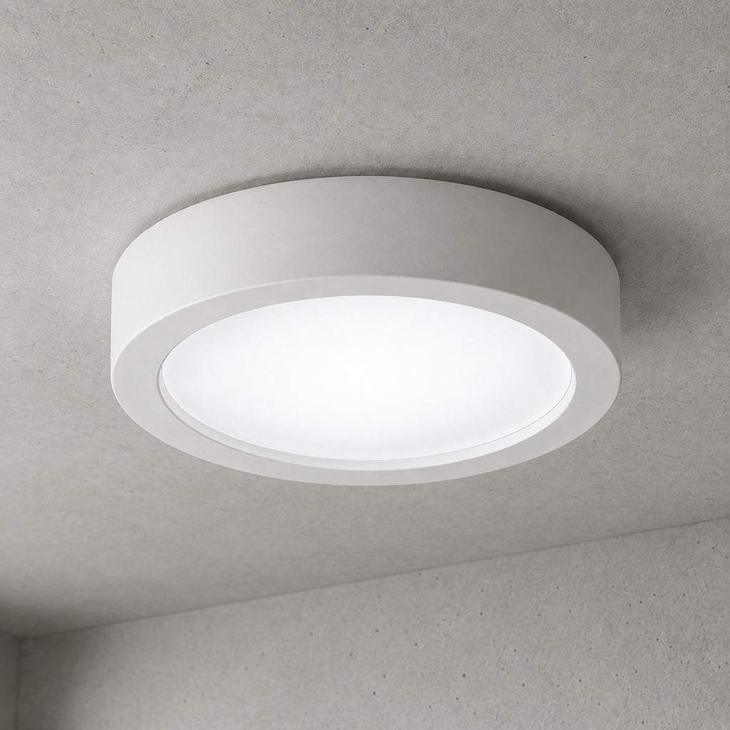 Gabriel Ceiling Light — Paintable White Plaster, Round 30cm