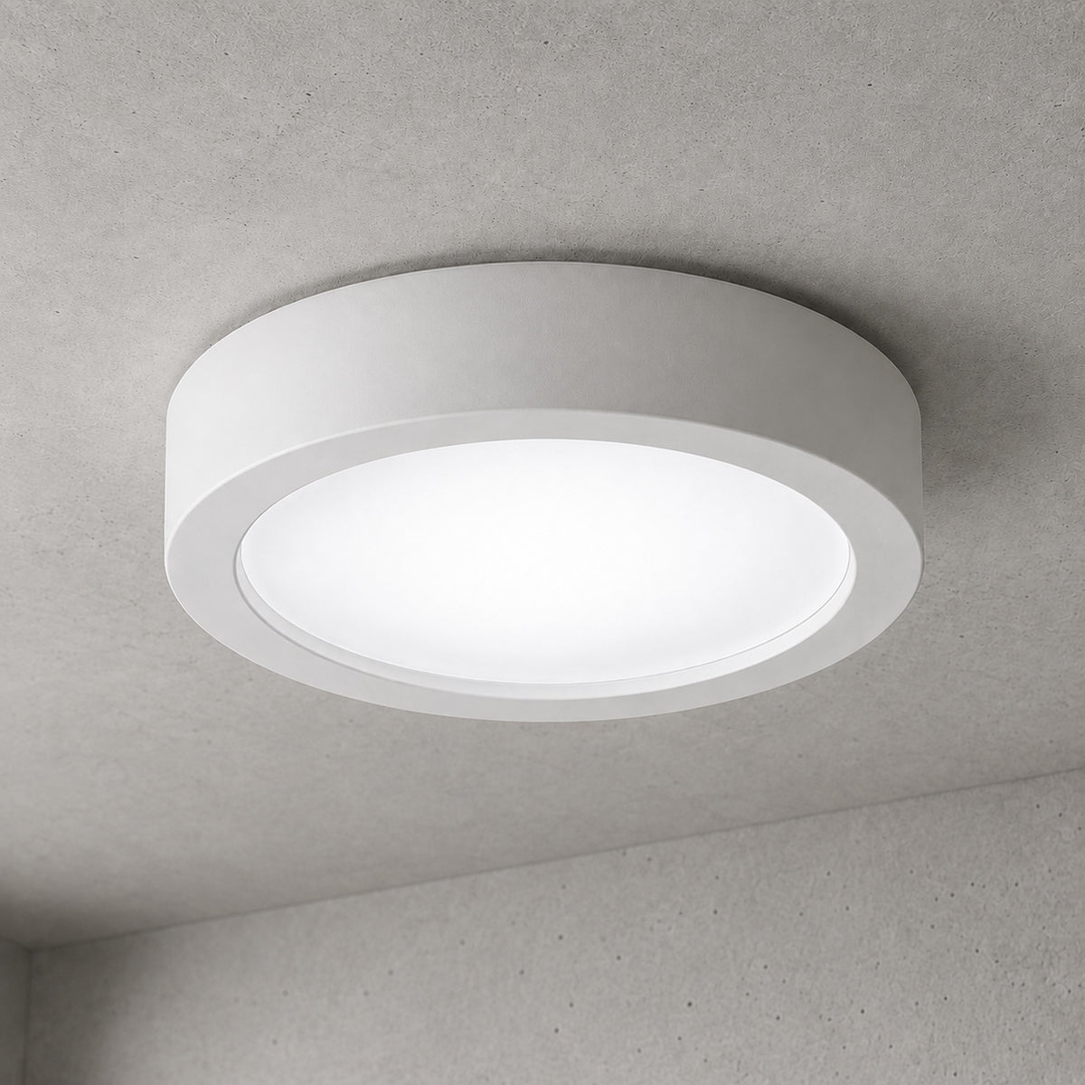 Gabriel Ceiling Light — Paintable White Plaster, Round 30cm