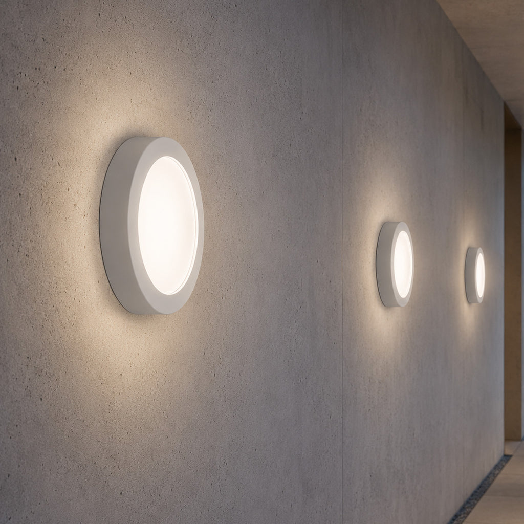 Gabriel Ceiling Light — Paintable White Plaster, Round 30cm