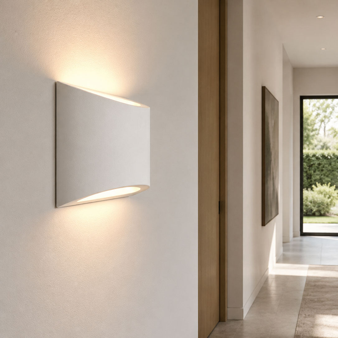 Galea Paintable Up/Down Light — Plaster, White