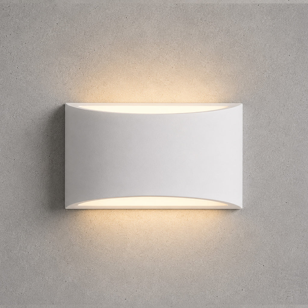 Galea Paintable Up/Down Light — Plaster, White