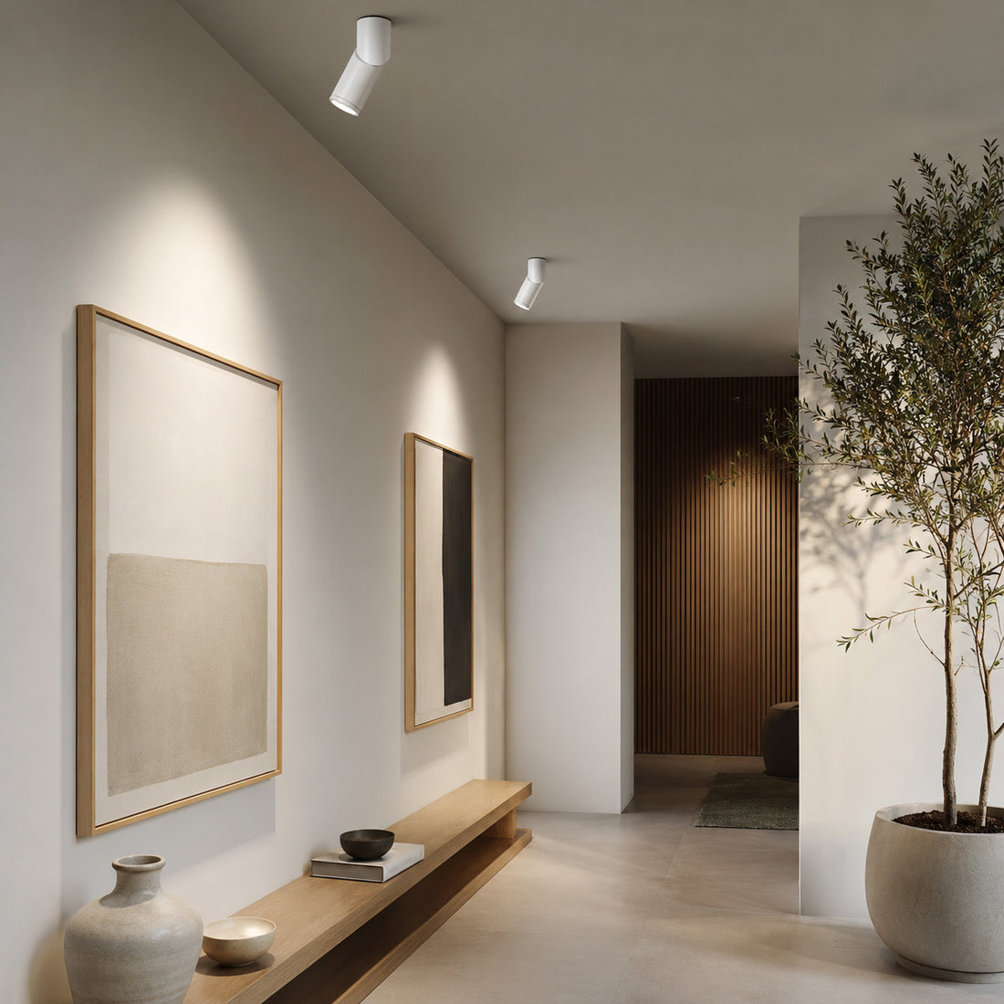 Genesis Aluminium Ceiling Spotlight — White, Adjustable