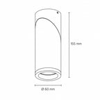 Genesis Aluminium Ceiling Spotlight — White, Adjustable