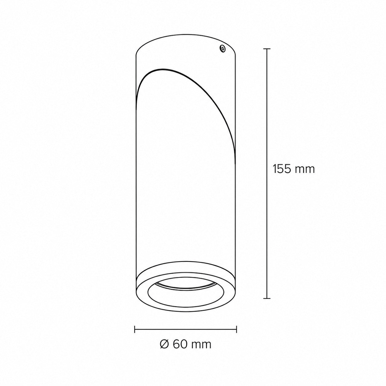 Genesis Aluminium Ceiling Spotlight — White, Adjustable dimensions