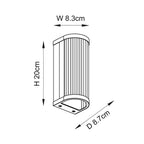Halo Ribbed Wall Sconce — Glass, Antique Brass