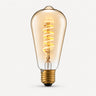 Helix Spiral Filament E27 LED Bulb — Tinted Amber, Dimmable