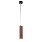 Kruk brick red concrete tube pendant light hanging fixture