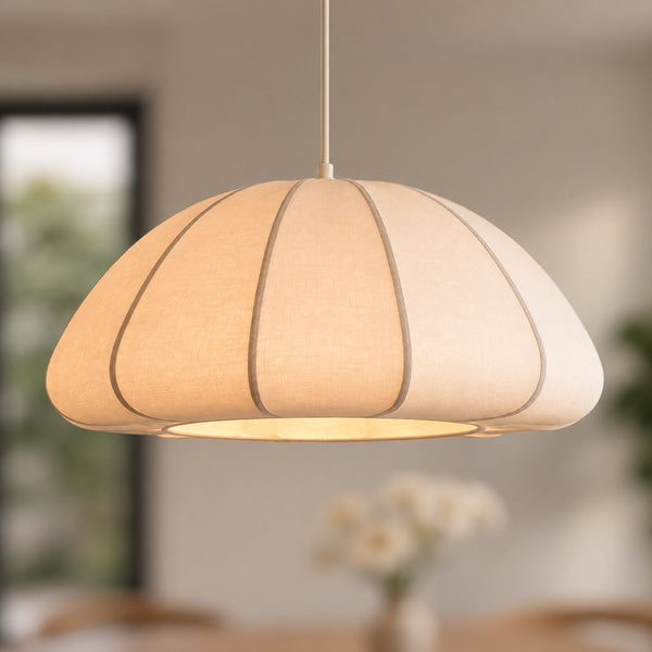 Ines Fabric Pendant Light — Off-White, 60 cm