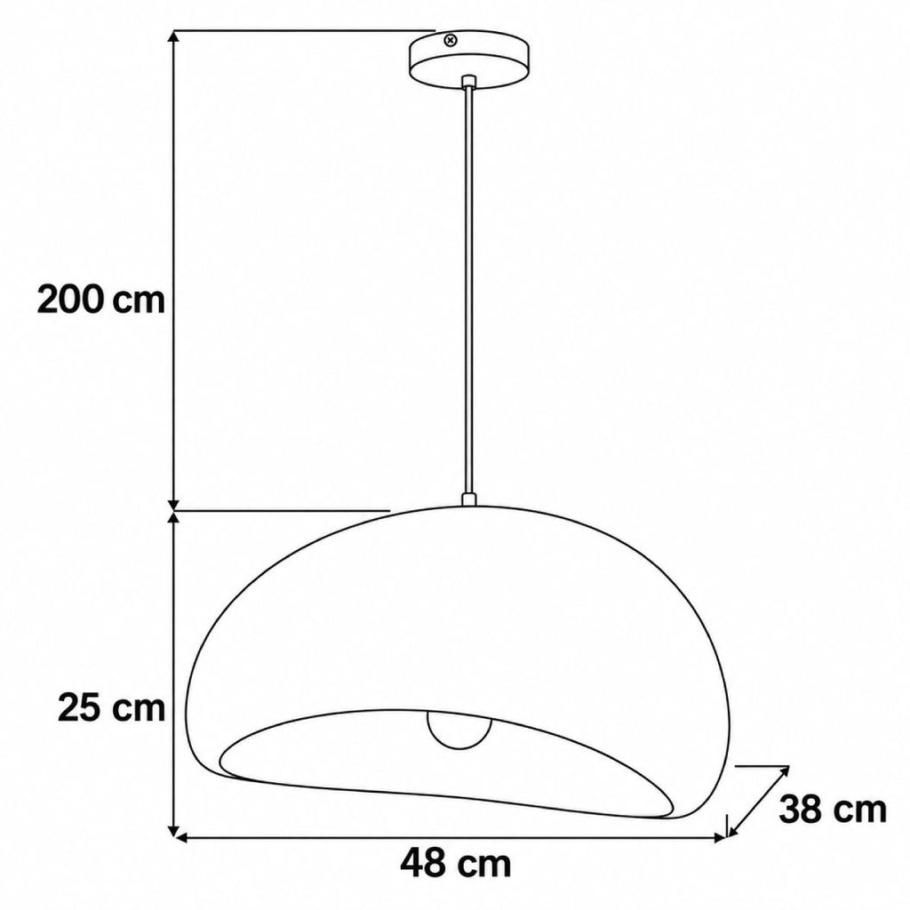Isamu Sculptural Stone-Effect Pendant Light — White