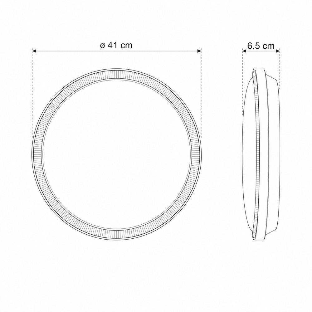 Dimensions for Kaos LED Ceiling / Wall Light — White, Colour Temperature Switch, 40cm