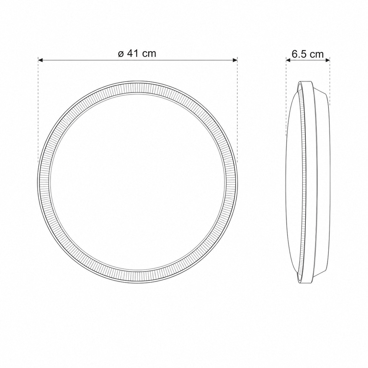 Kaos LED Ceiling / Wall Light — White, Colour Temperature Switch, 40cm dimensions