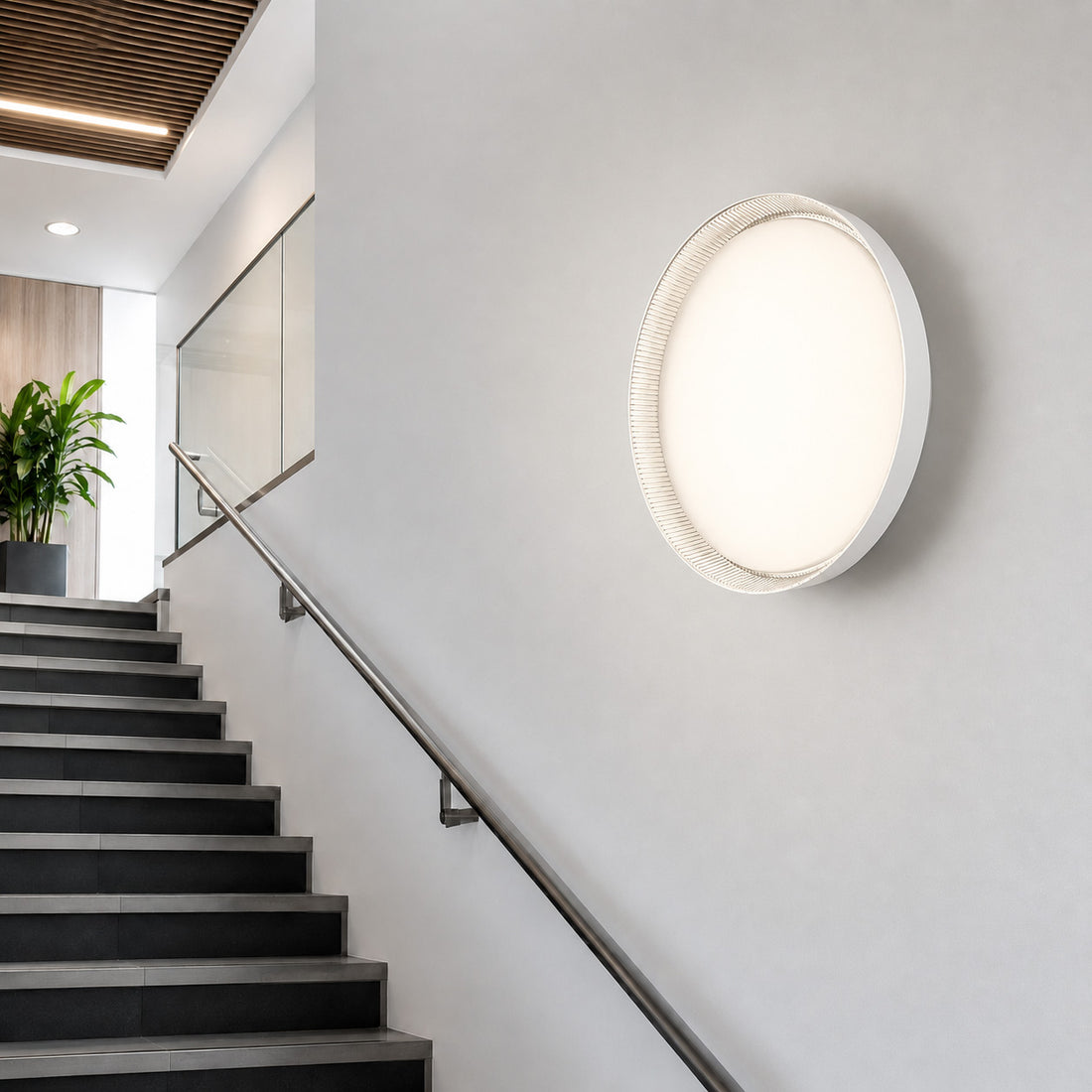 How Kaos LED Ceiling / Wall Light — White, Colour Temperature Switch, 40cm lights a room