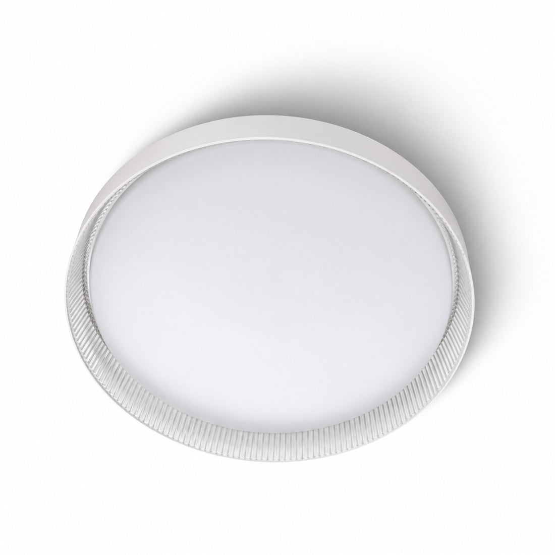 Kaos 40cm LED ceiling light face-on cut-out with slim white ring