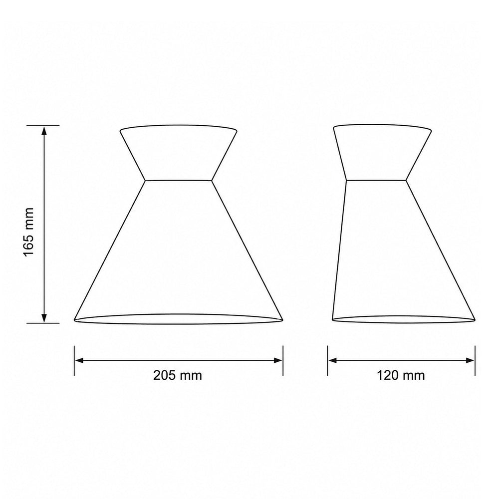 Dimensions for Kiro Ceramic Wall Light — Shell White, Small