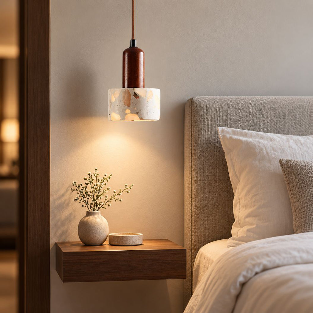 Koto Terrazzo & Wood Pendant Light — Brown