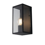 Mirage outdoor wall lantern in anthracite finish mounted on exterior wall