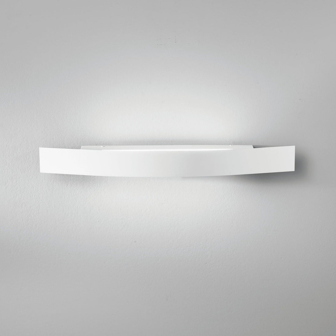 Spoiler LED wall light in white finish mounted on wall