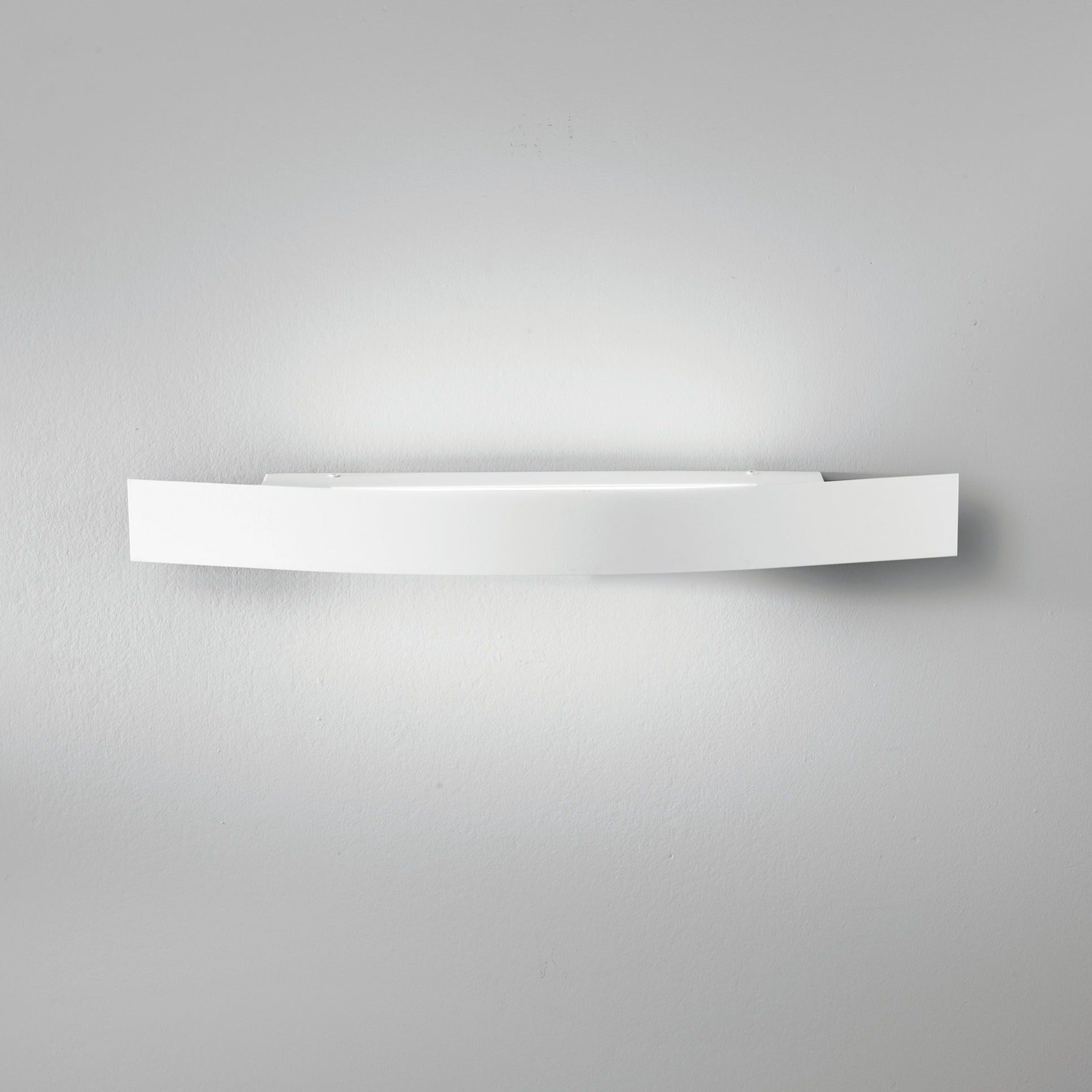 Spoiler LED wall light in white finish mounted on wall