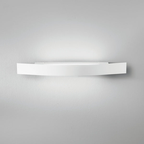 Spoiler LED wall light in white finish mounted on wall