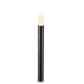 Halden matt black garden bollard light 800mm tall illuminated in garden pathway