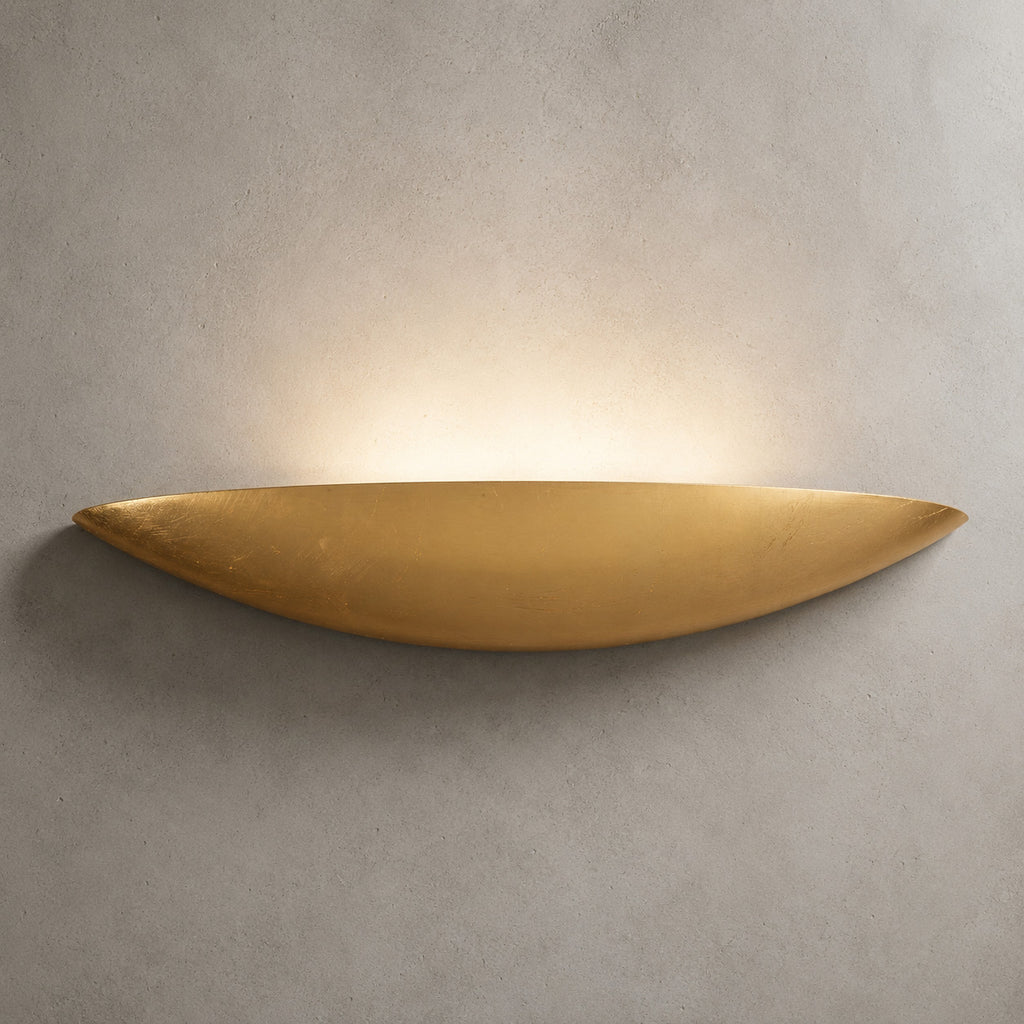 Livigno Wall Light — Gold Leaf Plaster, Uplight