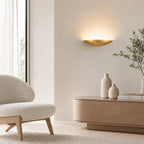 Livigno Wall Light — Gold Leaf Plaster, Uplight