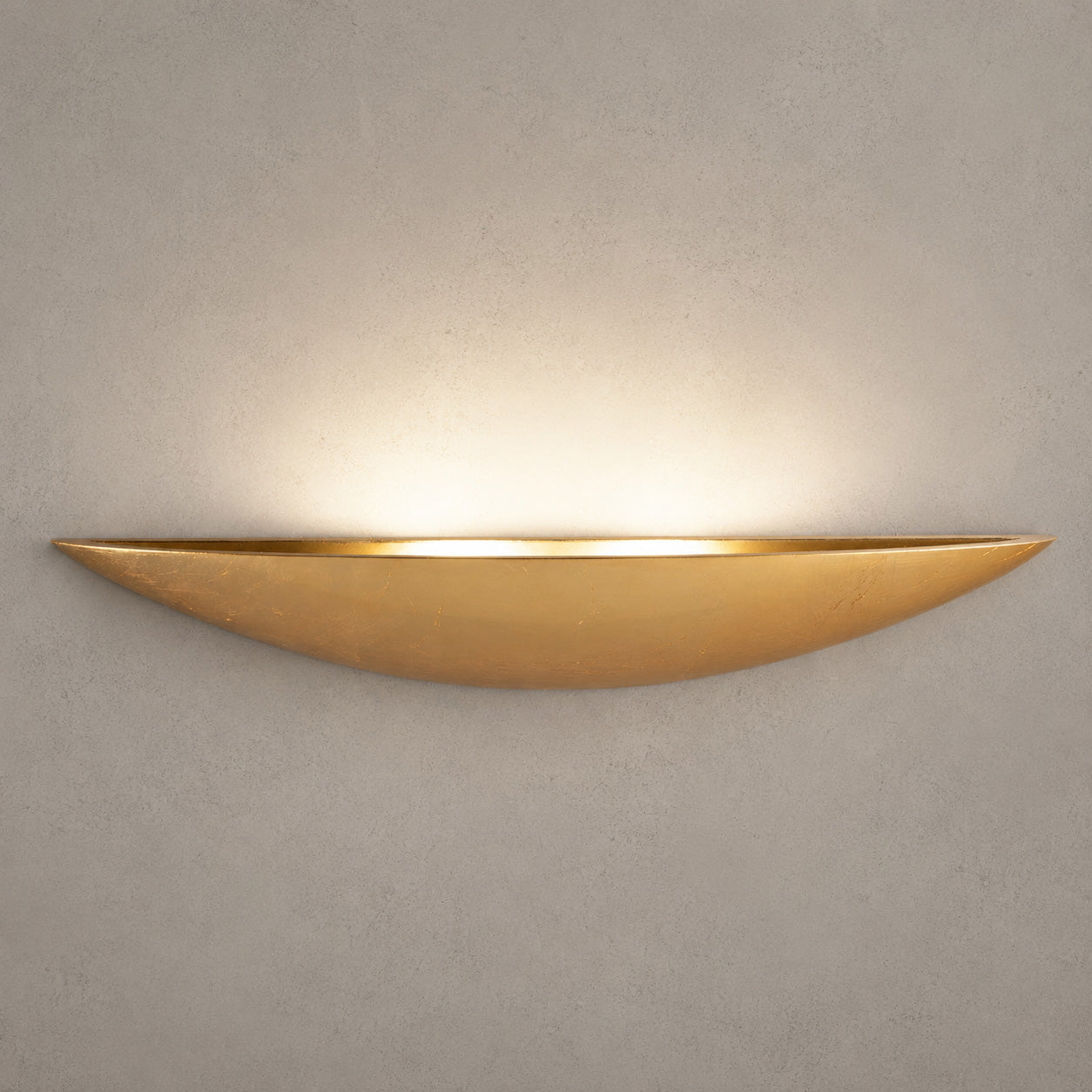 Livigno Wall Light — Gold Leaf Plaster, Uplight