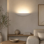 Livigno Wall Light — Paintable White Plaster, Uplight