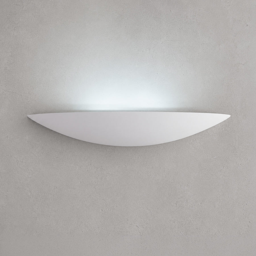 Livigno Wall Light — Paintable White Plaster, Uplight
