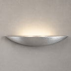 Livigno Wall Light — Silver Leaf Plaster, Uplight