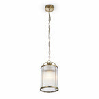 Halo Petite Pendant — Glass, Antique Brass