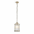 Halo Petite Pendant — Glass, Antique Brass
