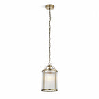 Halo Petite Pendant — Glass, Antique Brass